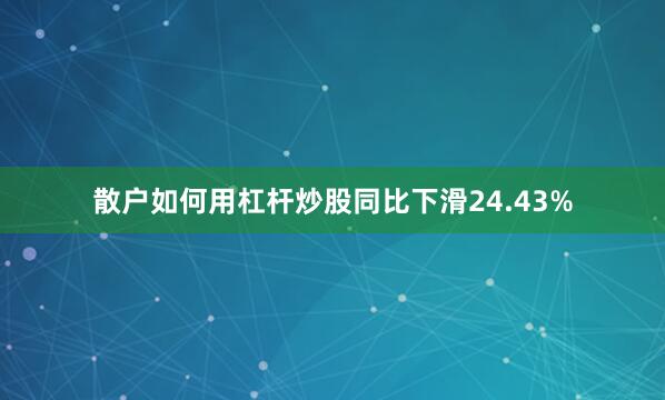 散户如何用杠杆炒股同比下滑24.43%